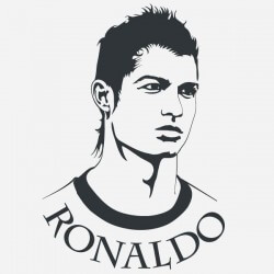 Sticker mural Ronaldo