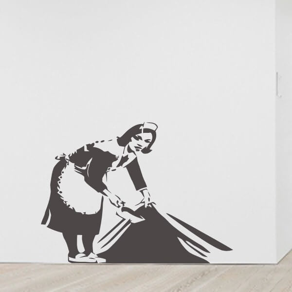 Sticker mural Banksy maid